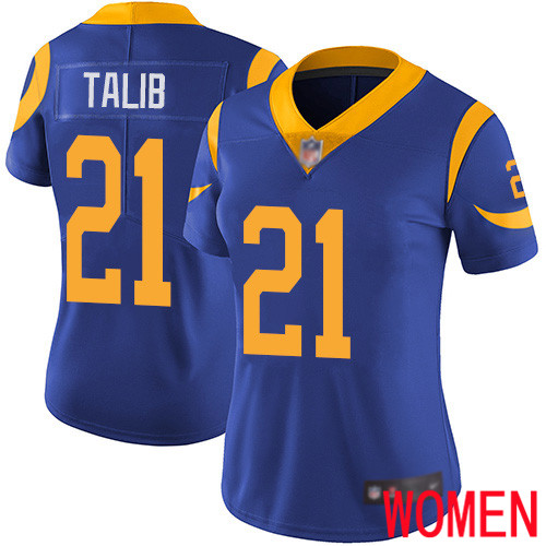 Los Angeles Rams Limited Royal Blue Women Aqib Talib Alternate Jersey NFL Football #21 Vapor Untouchable->los angeles rams->NFL Jersey